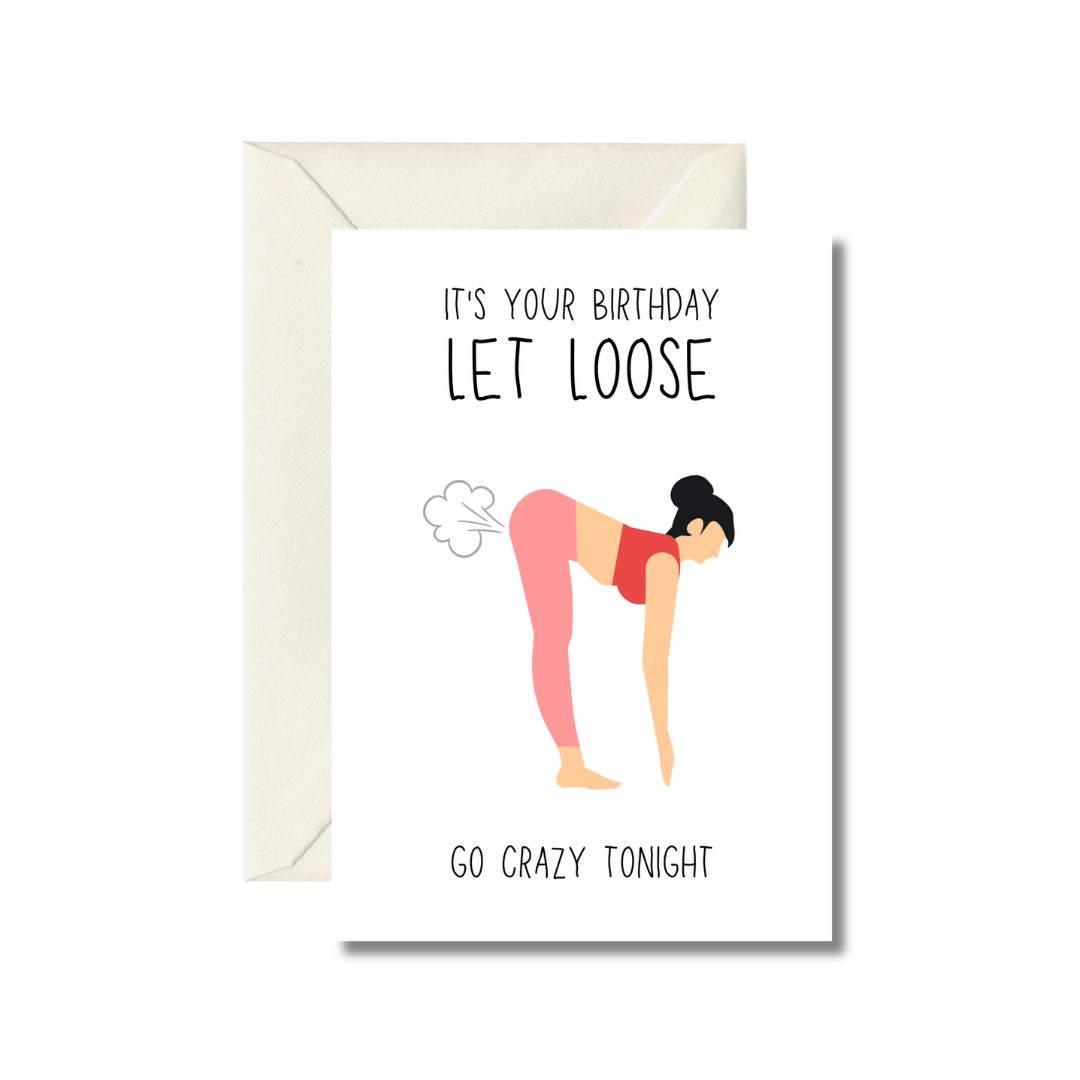 Fun Yoga Birthday Card