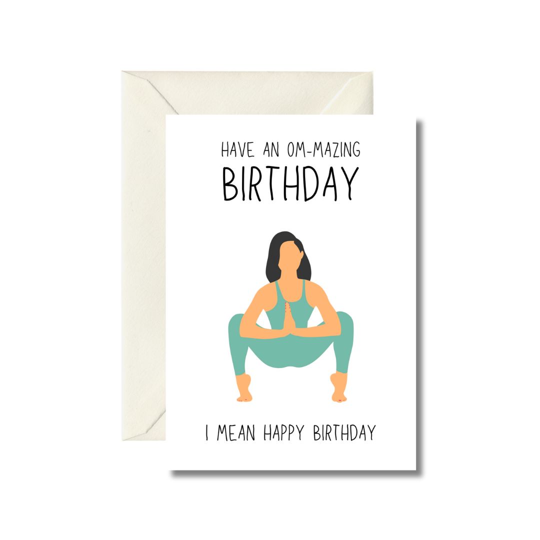 Yoga Birthday Greeting Card