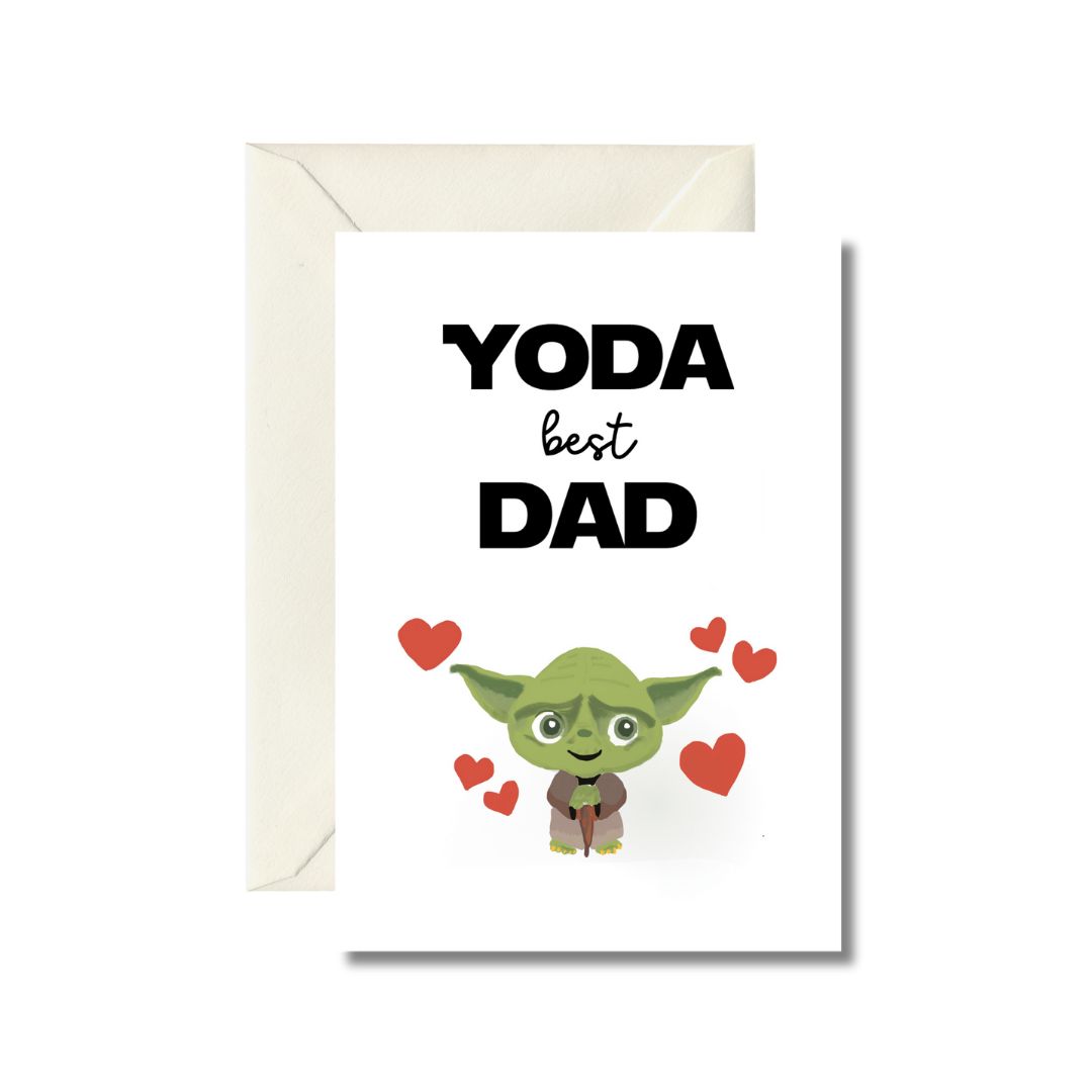 Yoda Best Dad Greeting Card