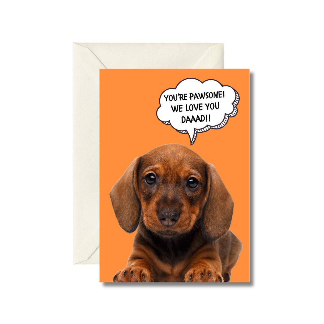 Pawsome Dad Greeting Card