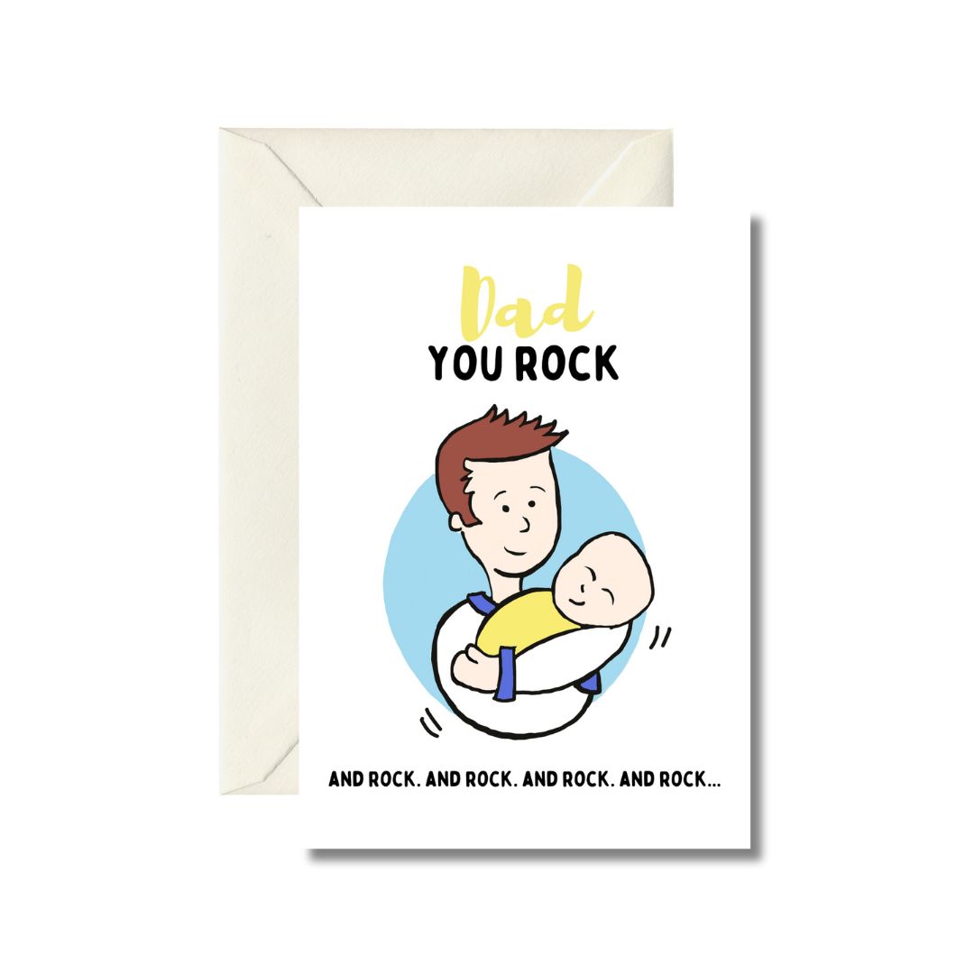 Dad You Rock Greeting Card