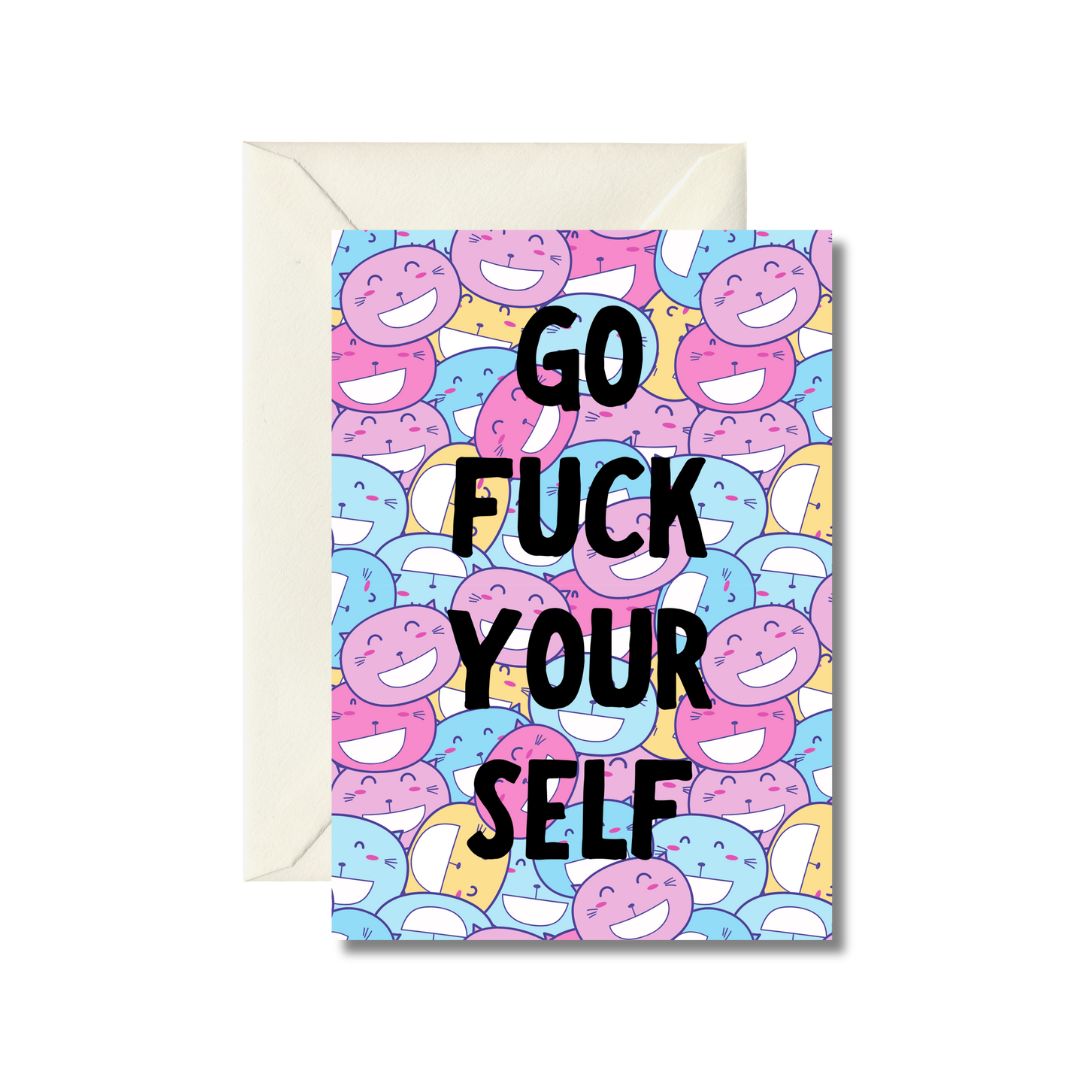 Cheeky Smiley Face Greeting Card