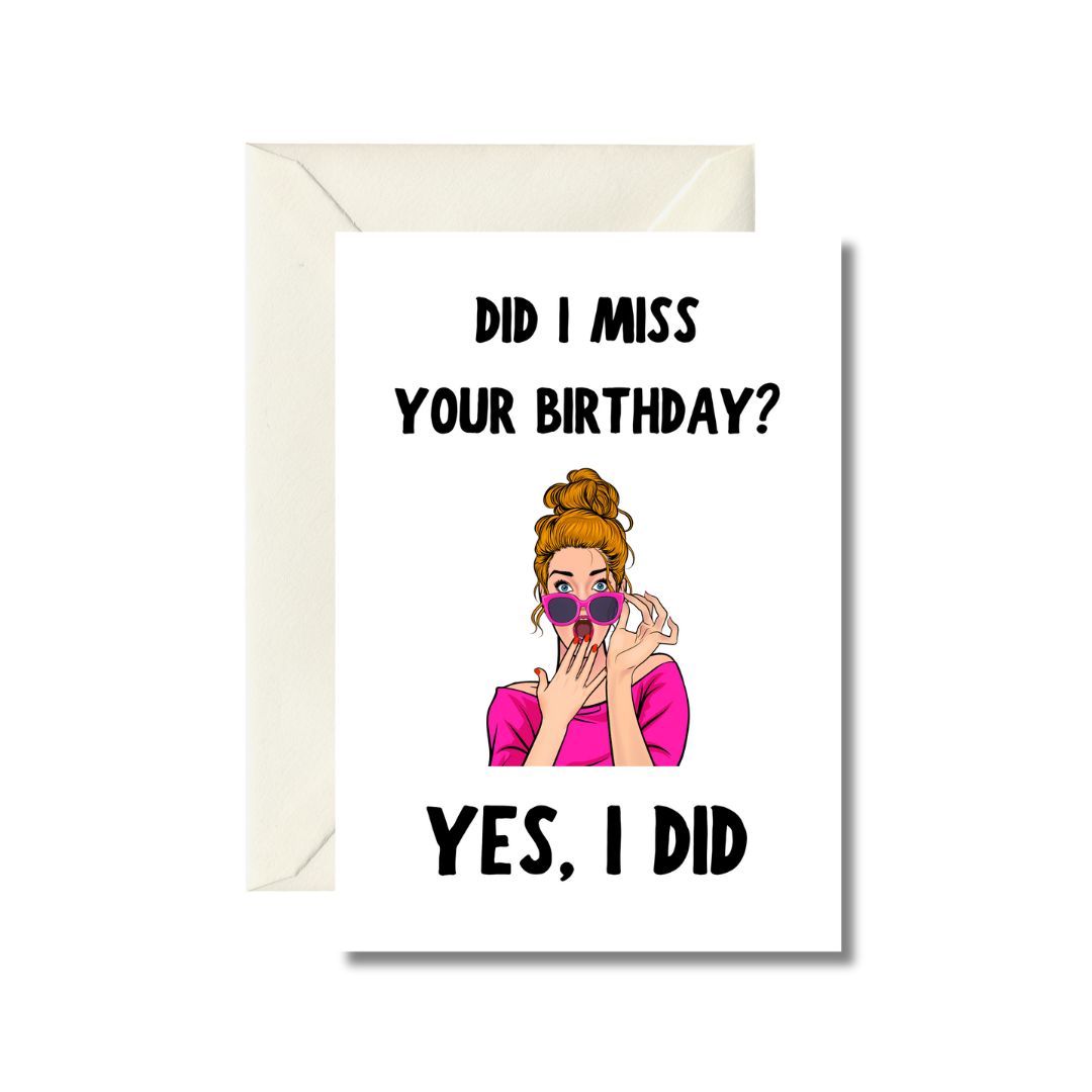 Belated Birthday Greeting Card