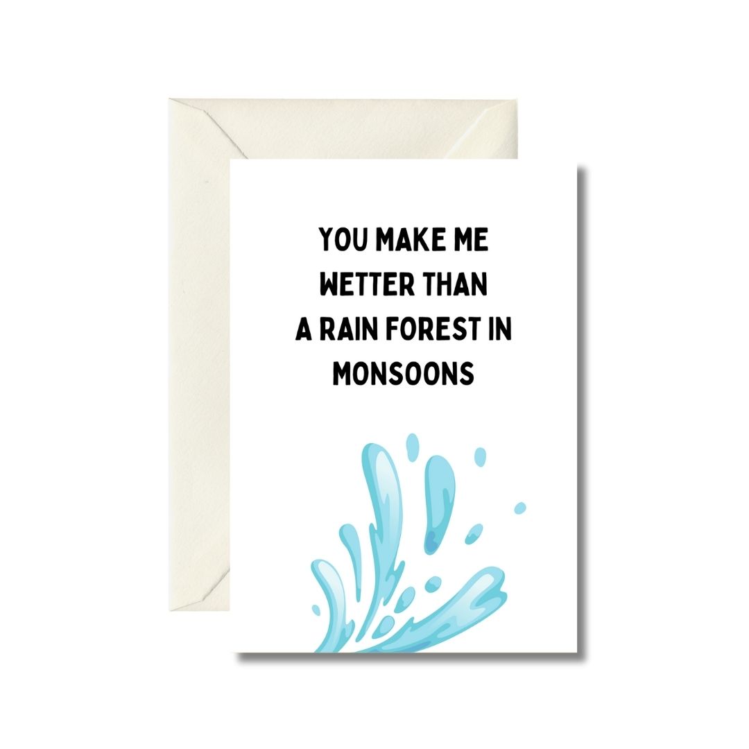 Rainforest Monsoons Humorous Greeting Card