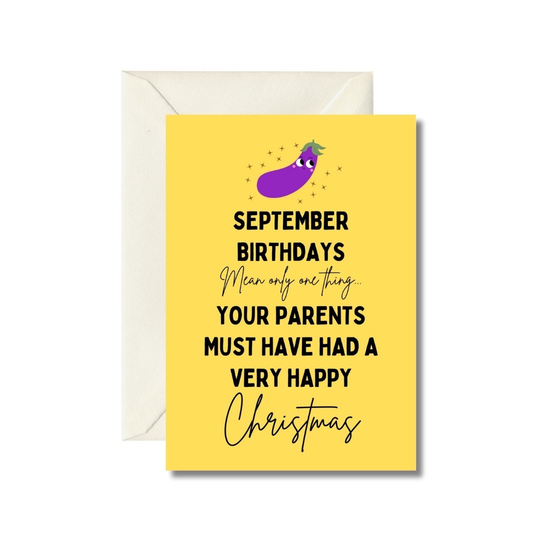 Main image of Funny September Birthday Greeting Card