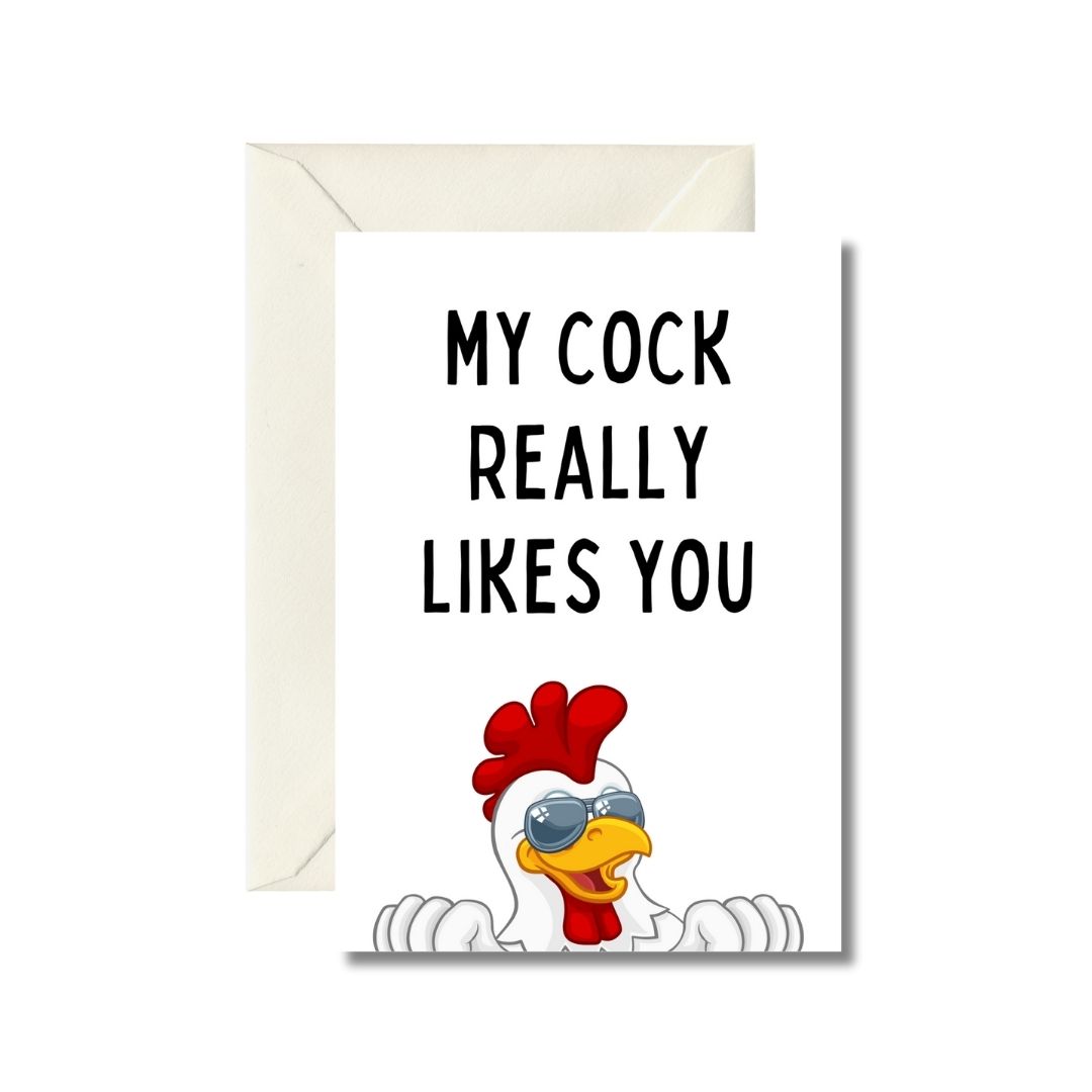 Humorous Rooster Greeting Card