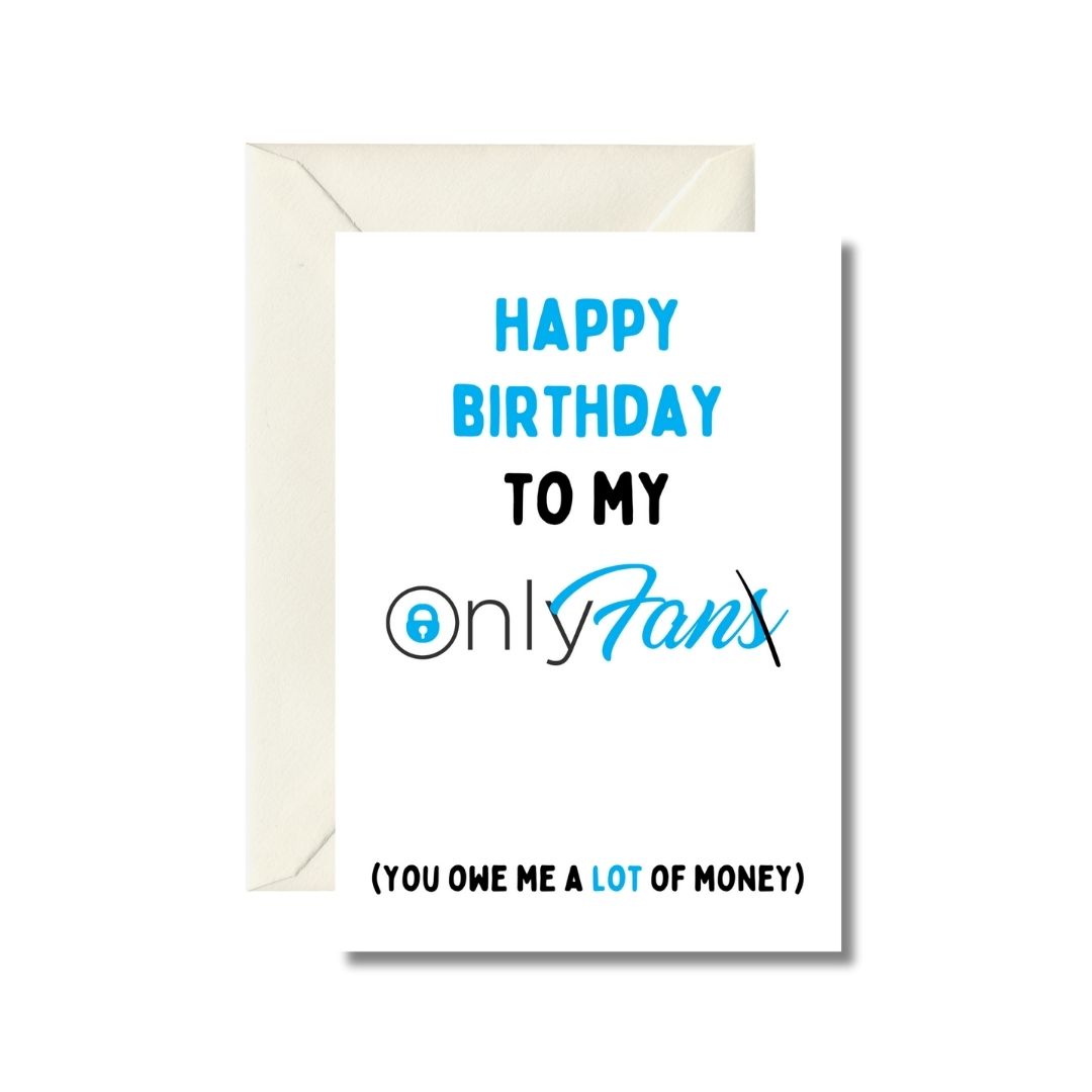 Funny OnlyFans Themed Birthday Card