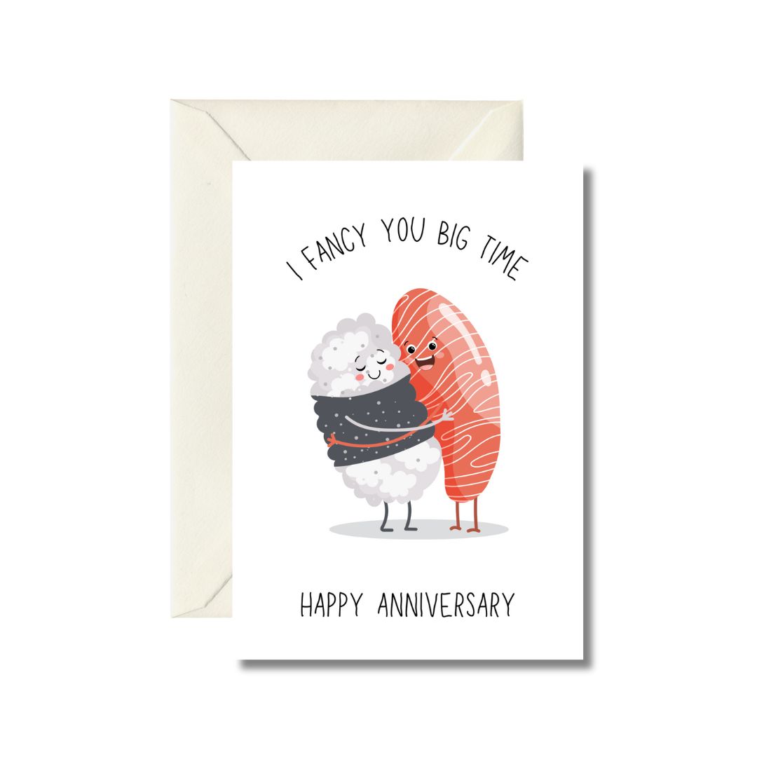Happy Anniversary Card - Sushi and Rice