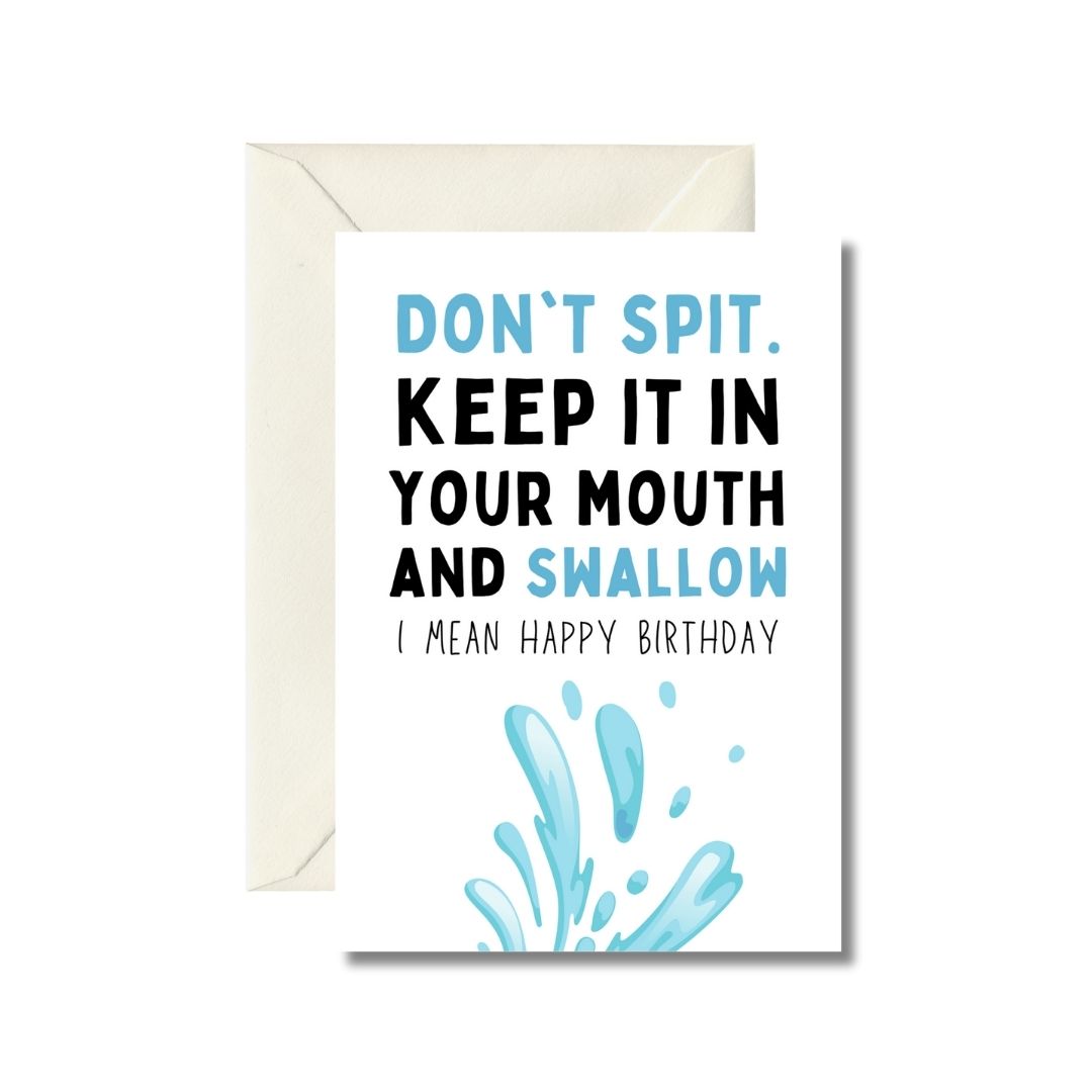 Funny 'Keep It and Swallow' Birthday Card