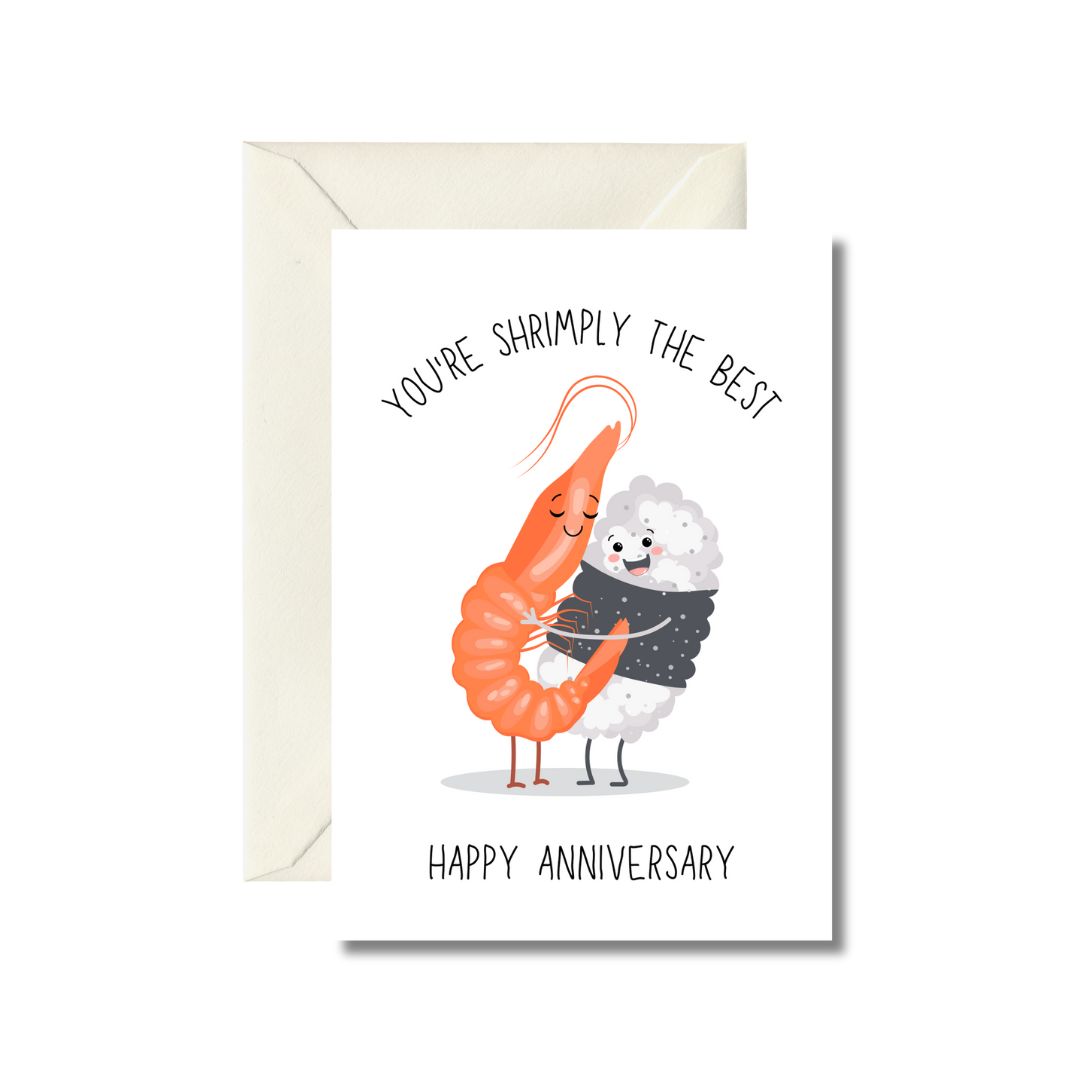 Shrimply the Best Anniversary Card