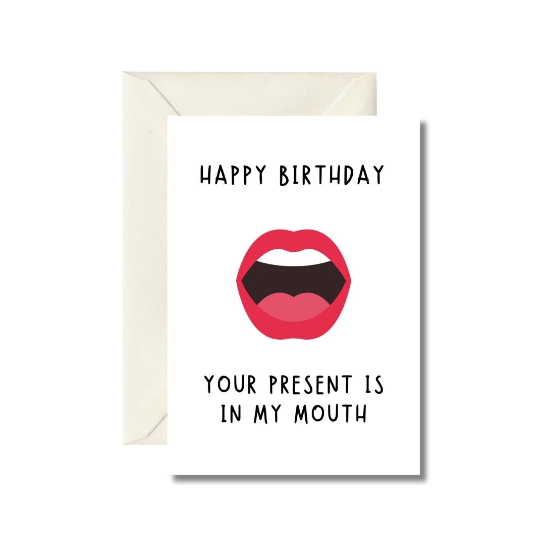 Bold Lips Birthday Card