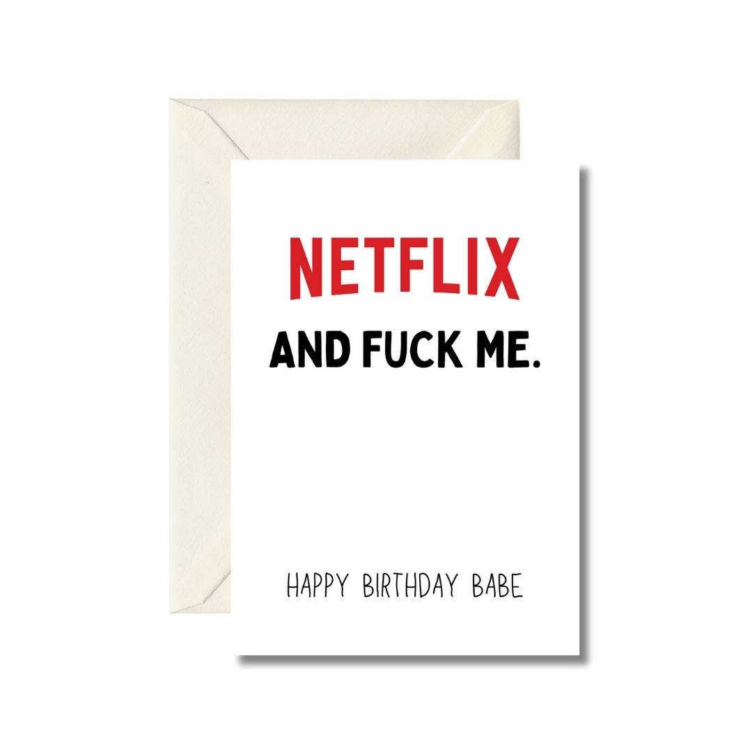 Cheeky Netflix Birthday Card