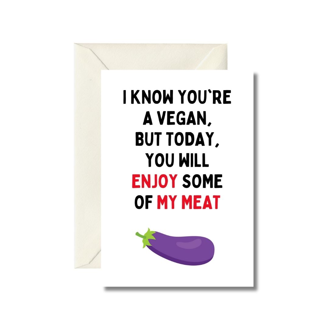 Humorous Vegan Greeting Card