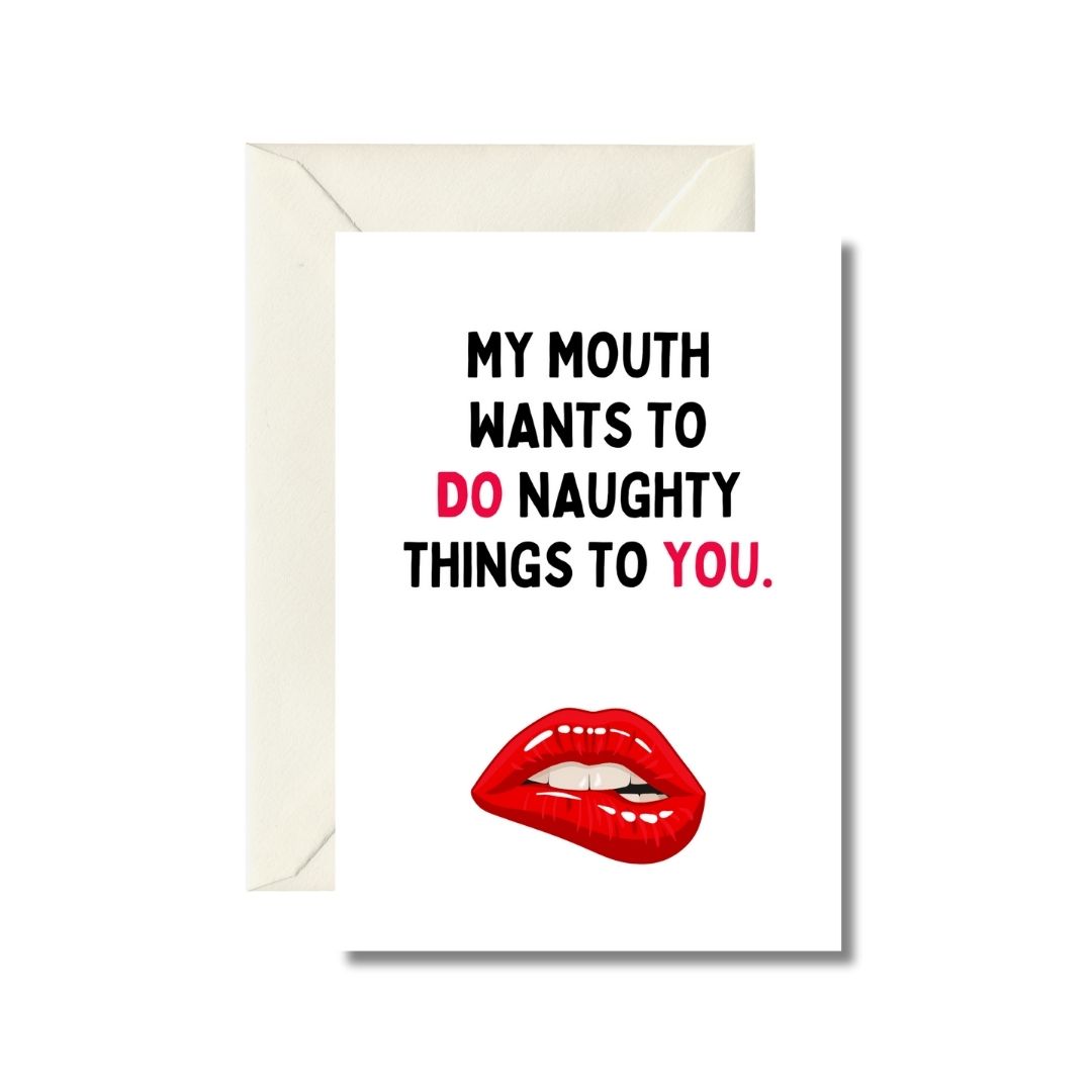 Naughty Things Greeting Card