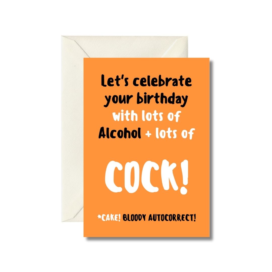 Humorous Birthday Card with Autocorrect Mistake