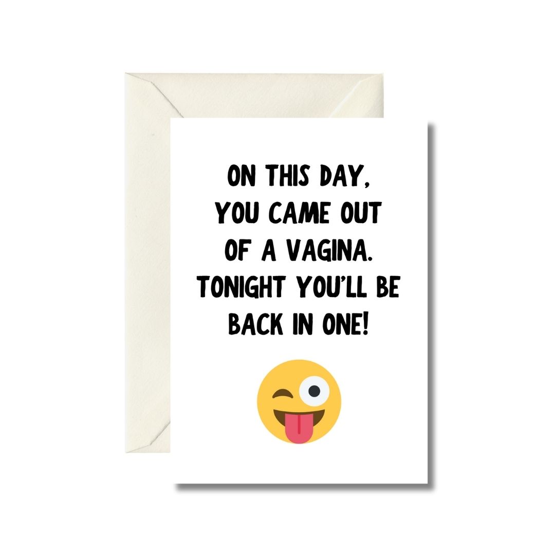 Naughty Birthday Card