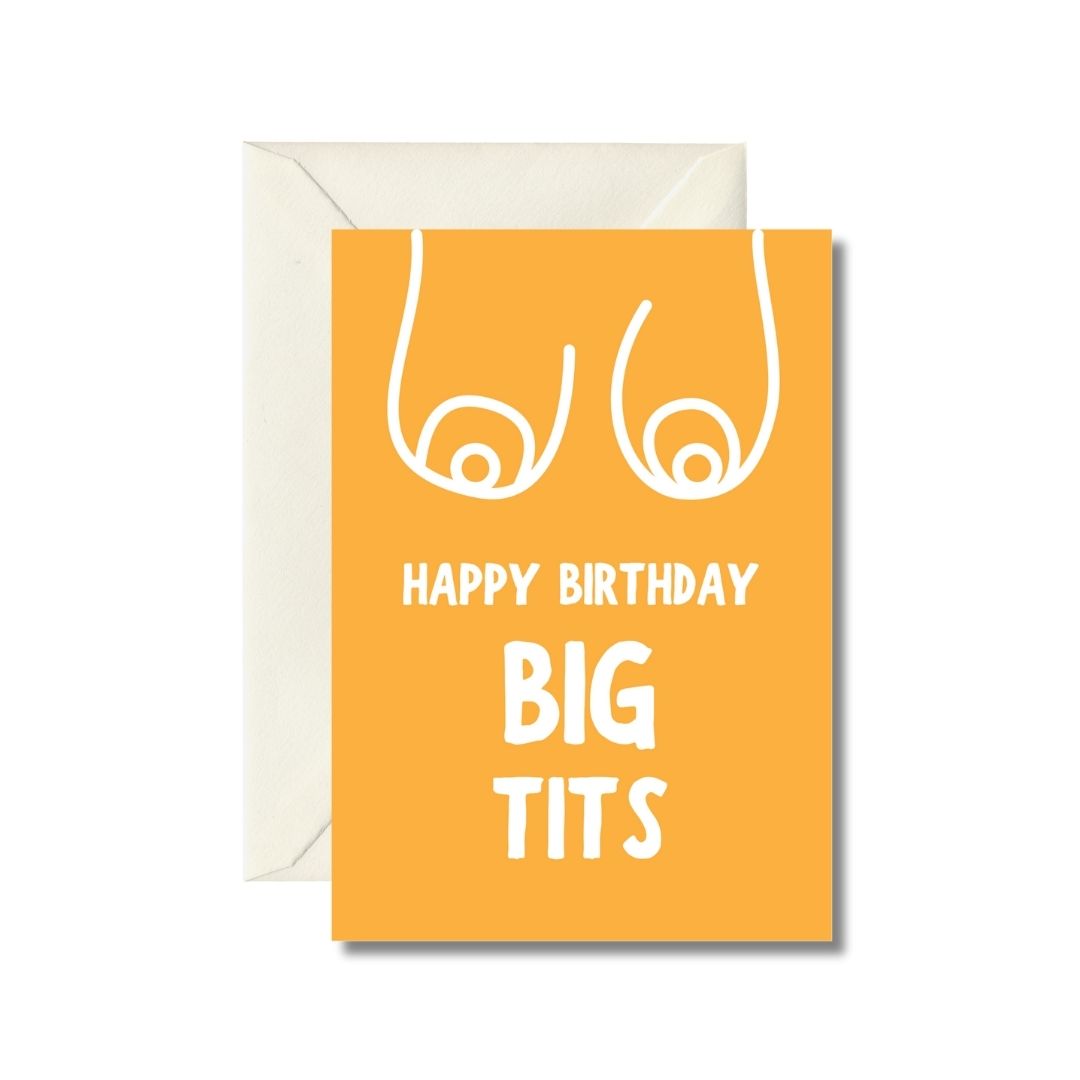 Happy Birthday Big Tits Greeting Card