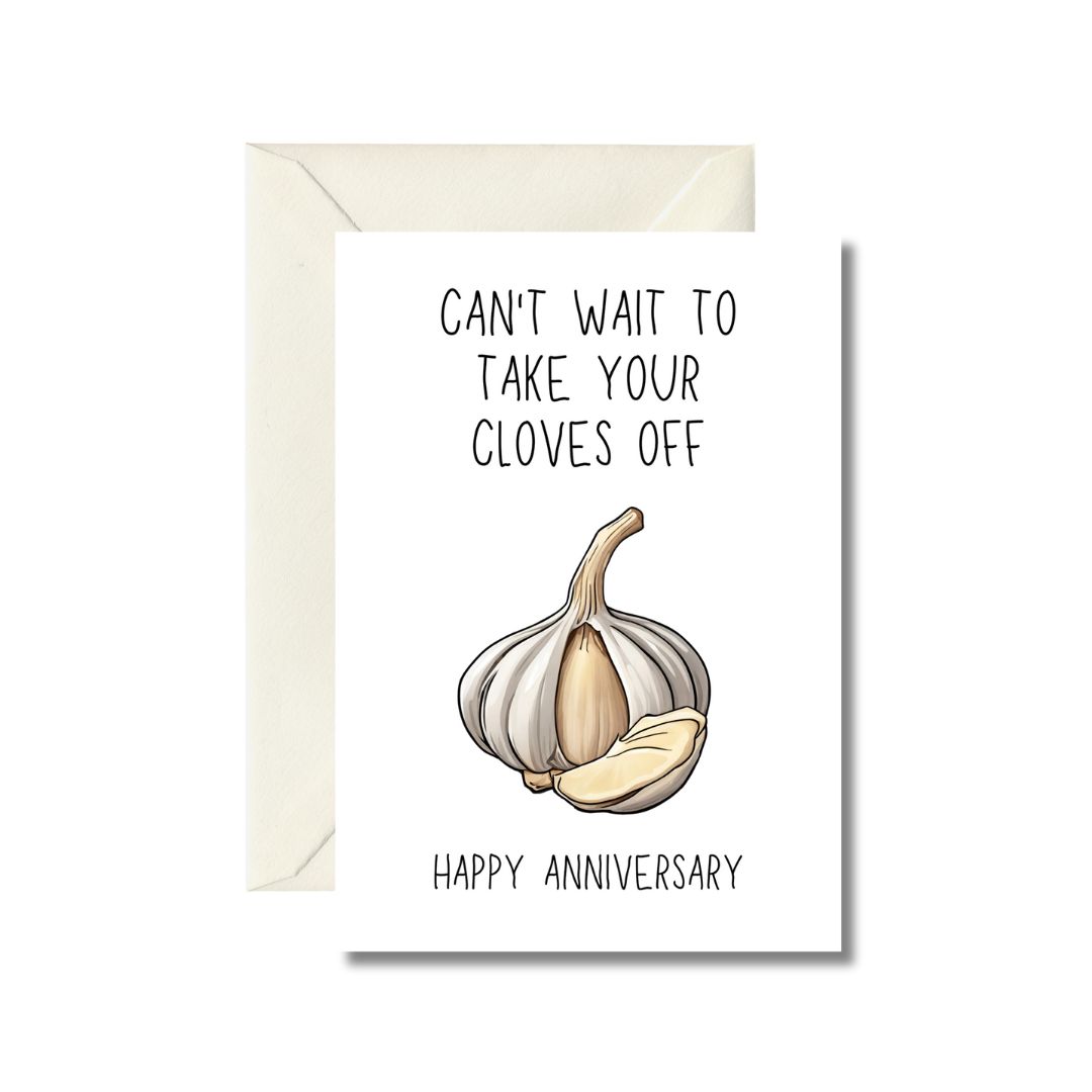 Funny Garlic Anniversary Card
