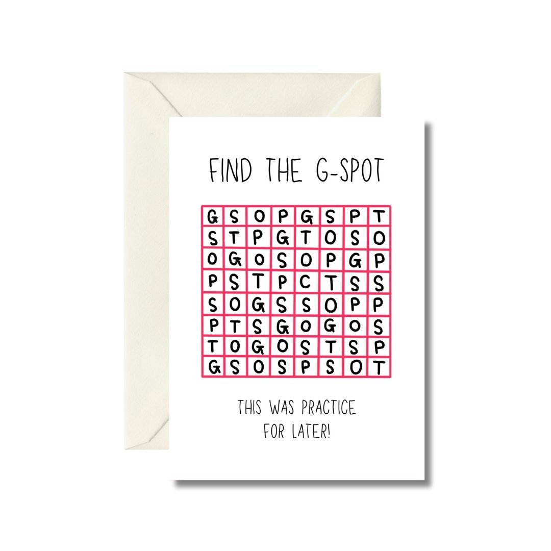 Find the G-Spot Puzzle Greeting Card