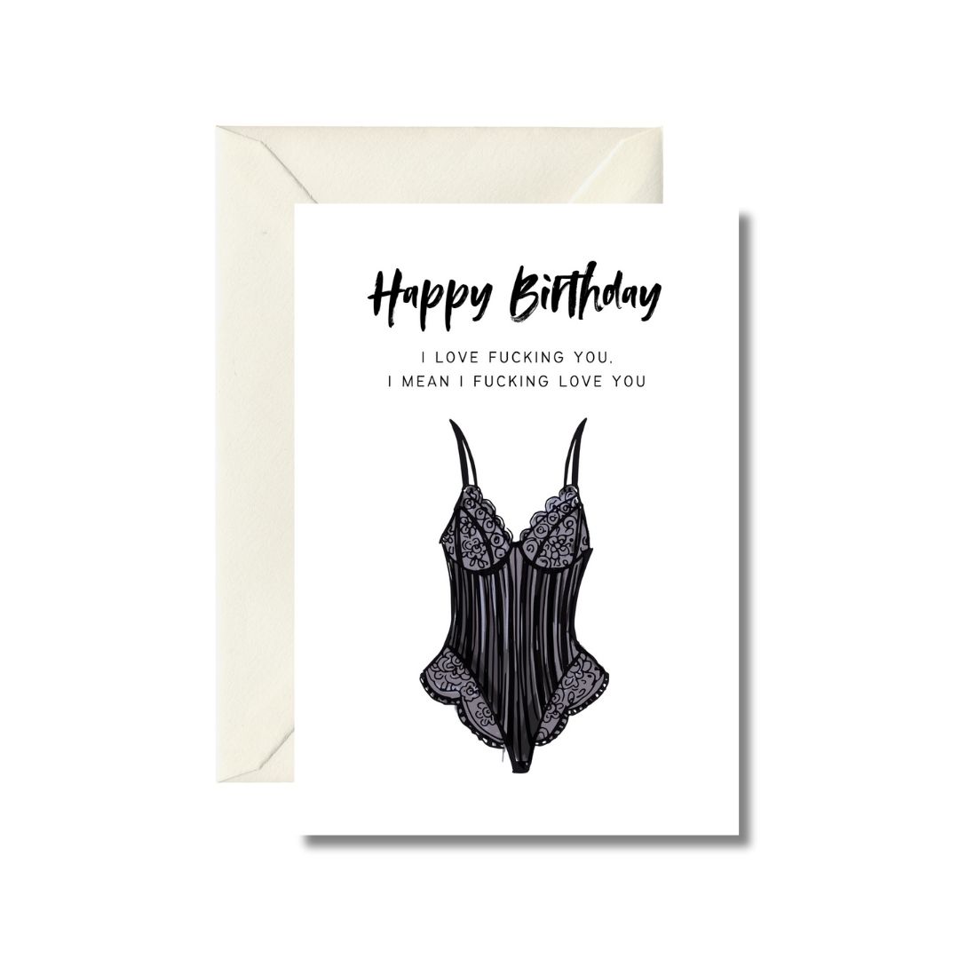 Naughty Birthday Card