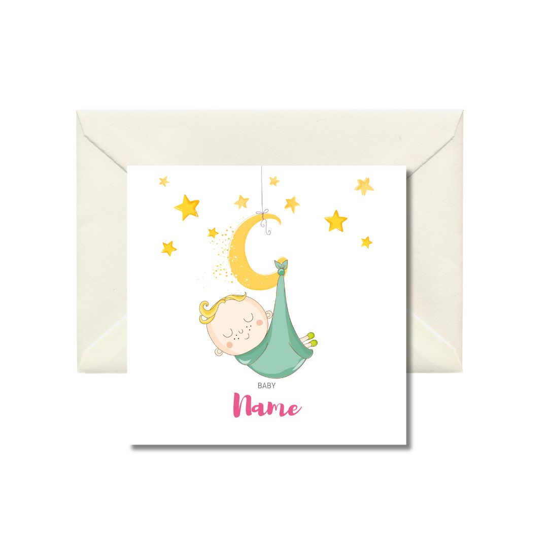Customizable Baby Name Greeting Card