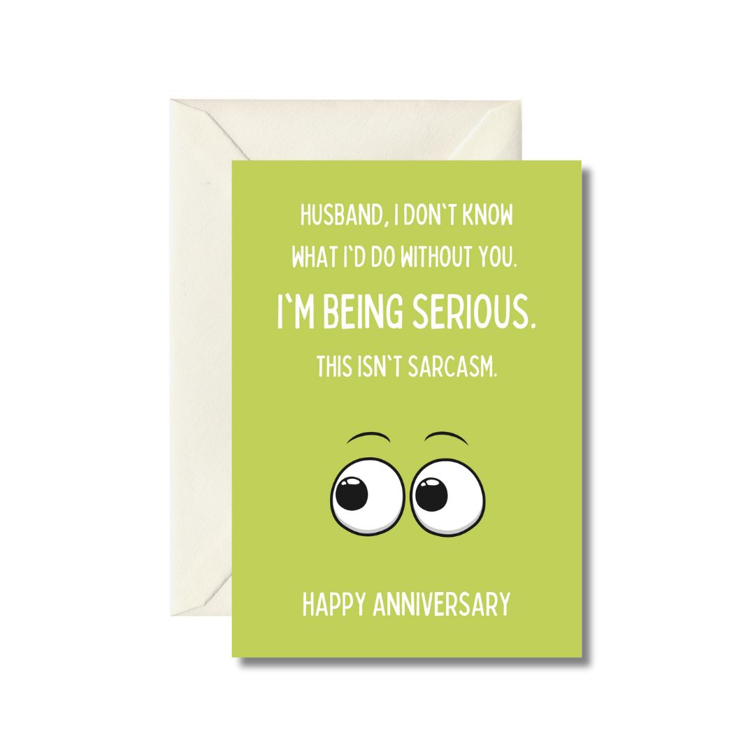 Funny Anniversary Card for Husband