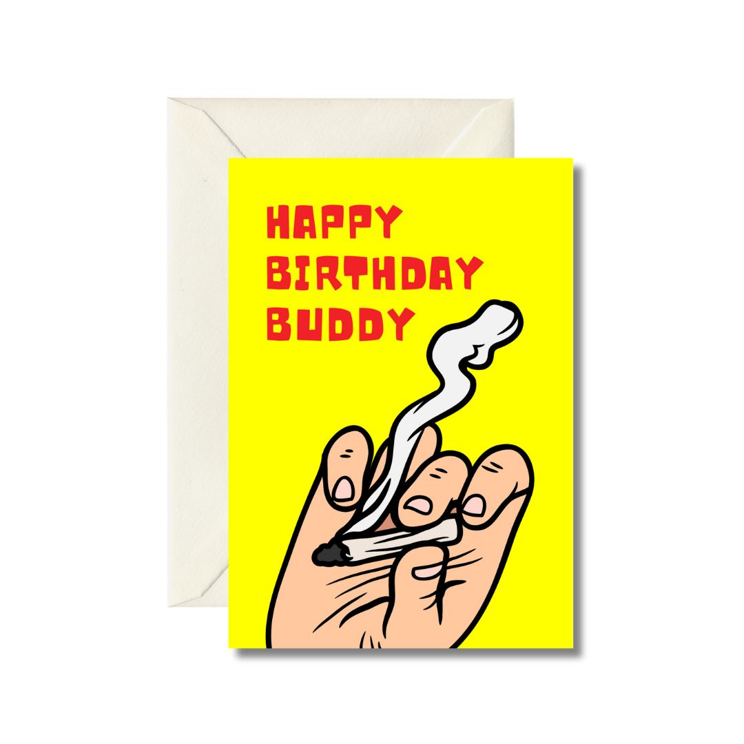 Happy Birthday Buddy Greeting Card