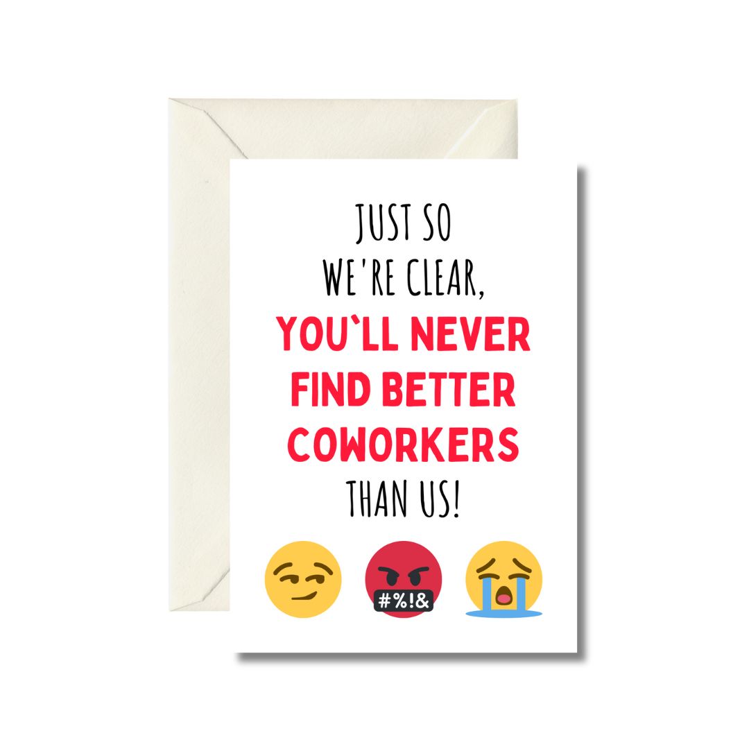 Funny Farewell Card for Coworkers