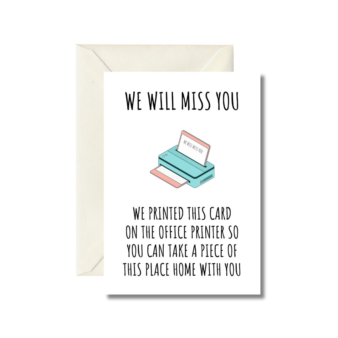 We Will Miss You Office Farewell Card