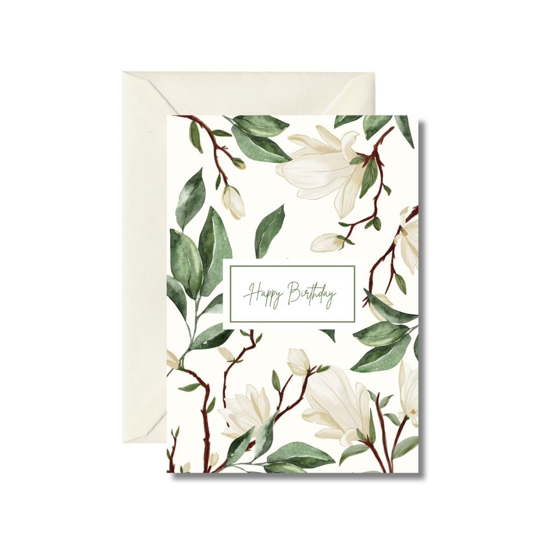 Floral Happy Birthday Card