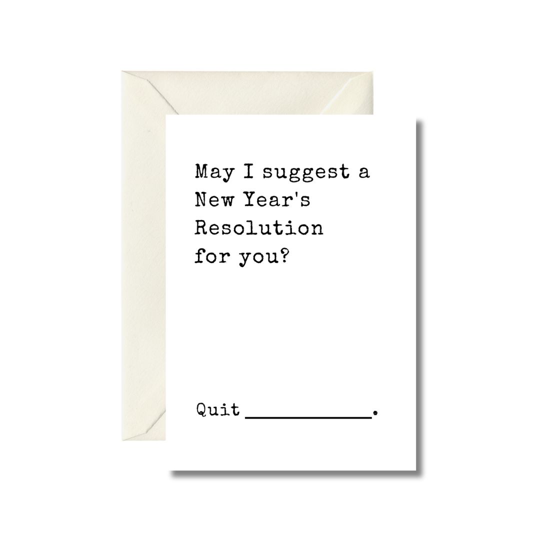 New Year's Resolution Suggestion Greeting Card