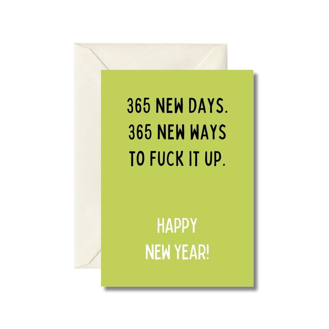 Humorous New Year Greeting Card