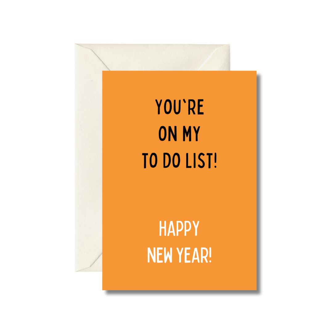 New Year Greeting Card - Fun To Do List Theme