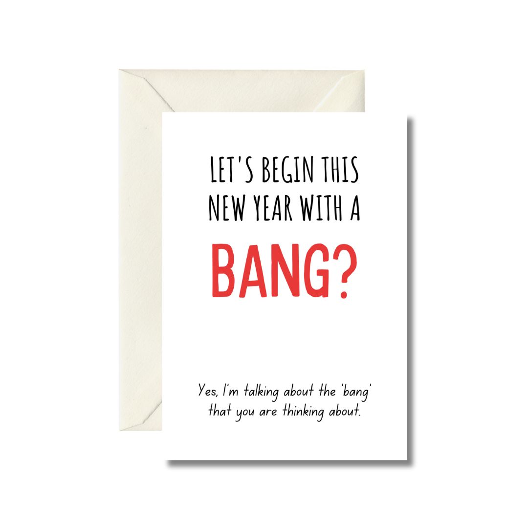 New Year Bang Greeting Card