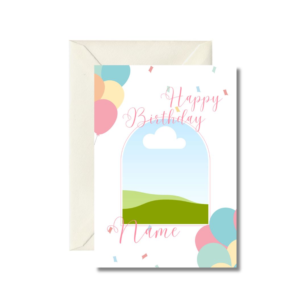 Personalized Happy Birthday Card