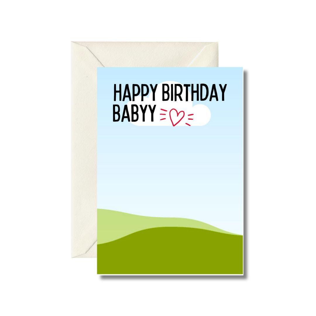 Happy Birthday Babyy Greeting Card