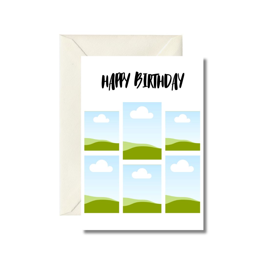 Happy Birthday Card with Scenic Views