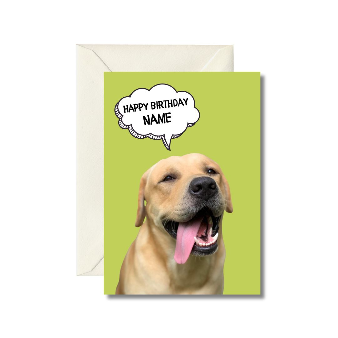 Personalized Happy Birthday Dog Greeting Card