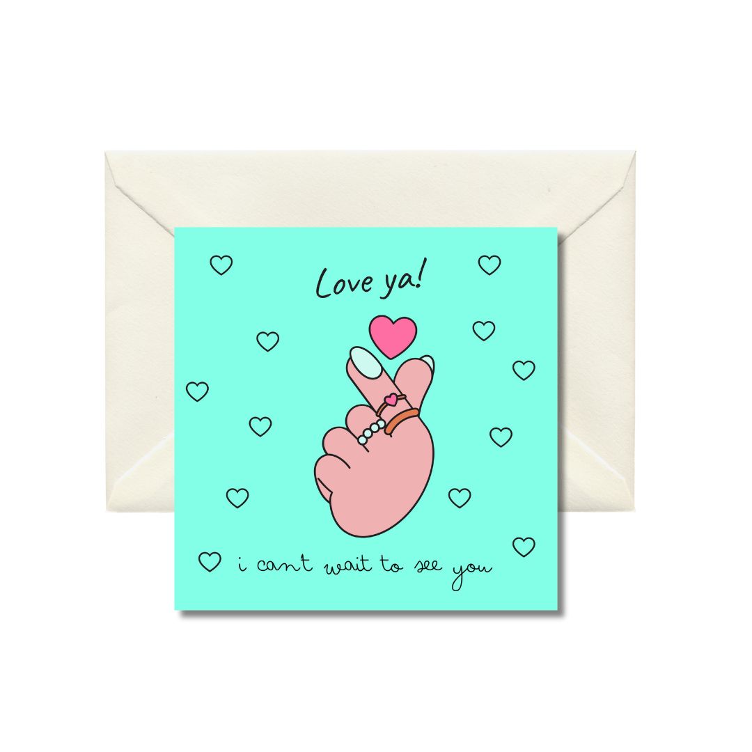 Love Ya! Playful Hand Gesture Greeting Card