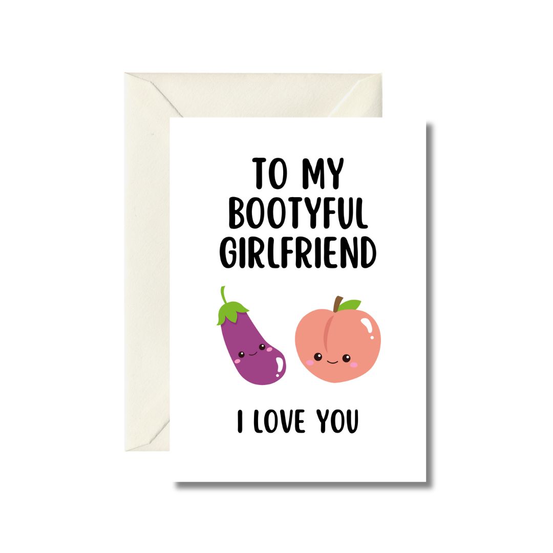 Bootyful Girlfriend Greeting Card