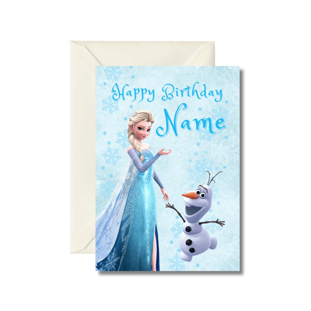 Personalized Frozen Birthday Card