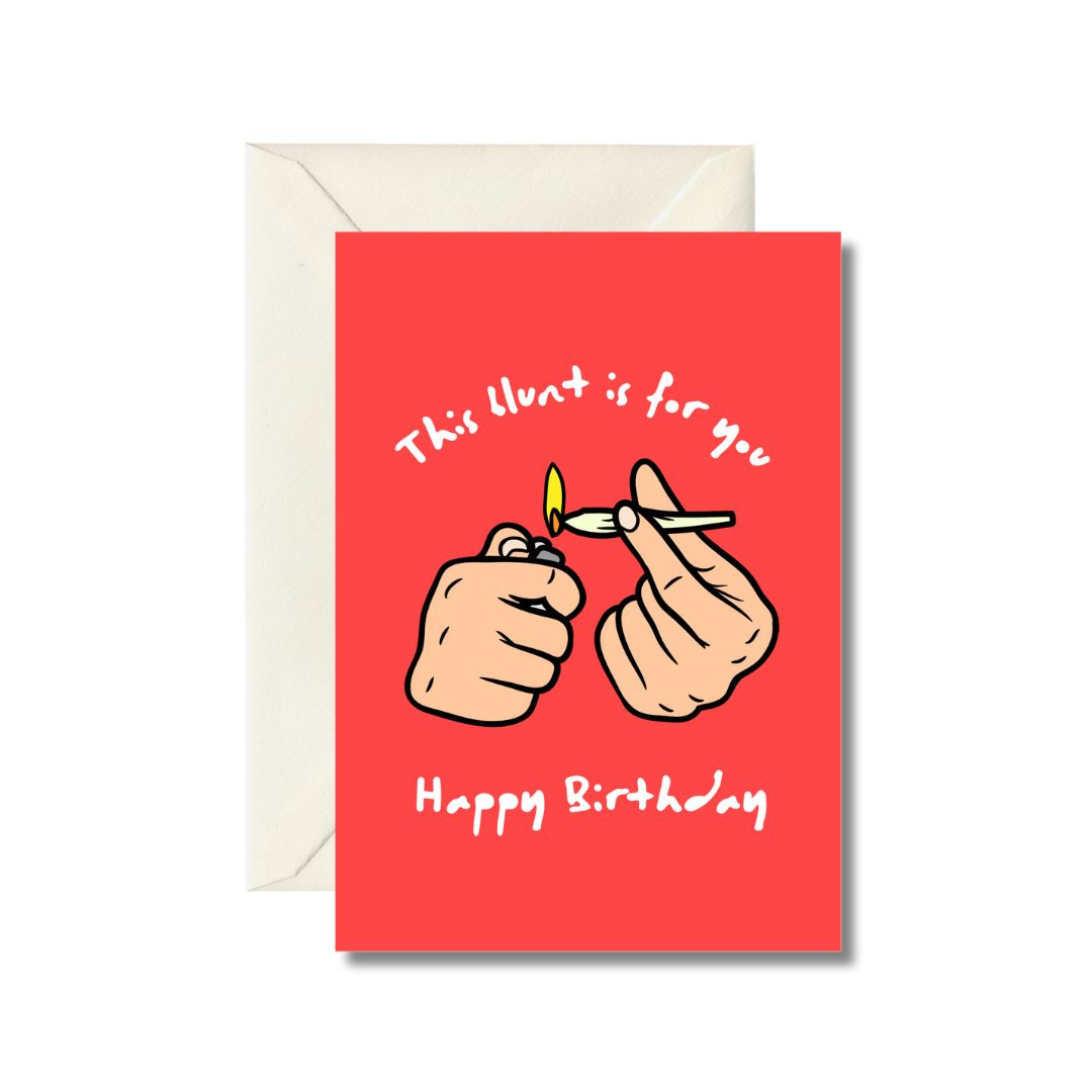 Happy Birthday Blunt Card