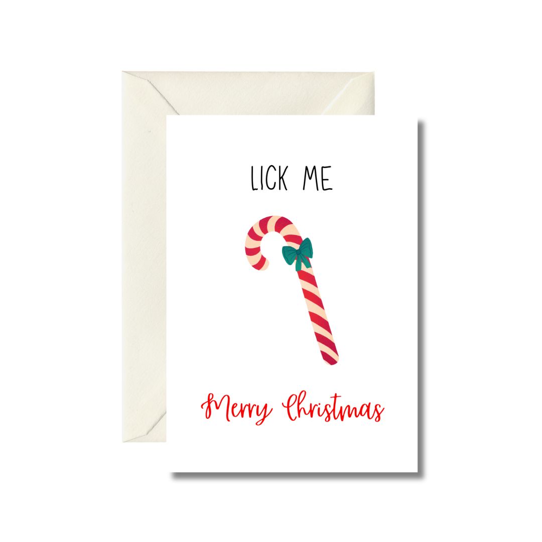 Lick Me Merry Christmas Card
