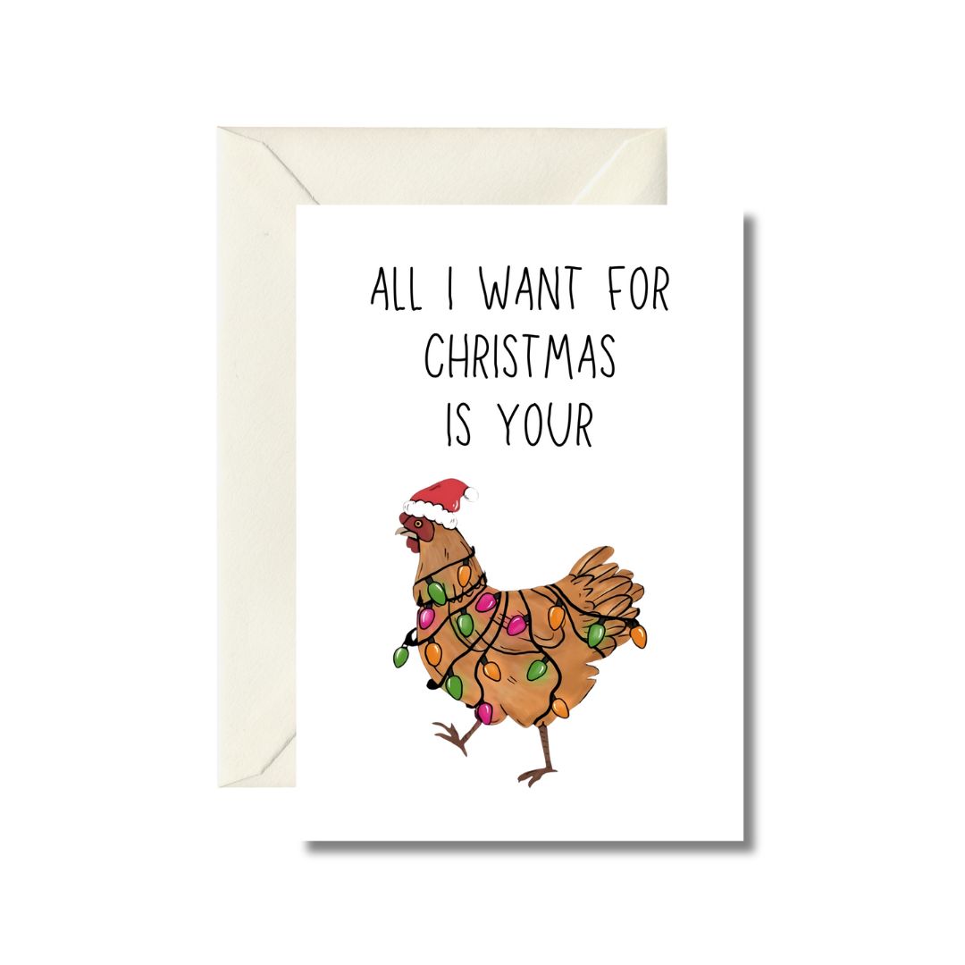Chicken Christmas Card