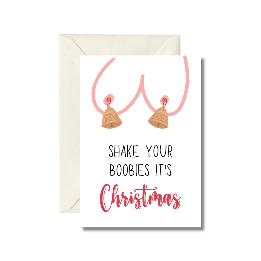 Shake Your Boobies It's Christmas Card