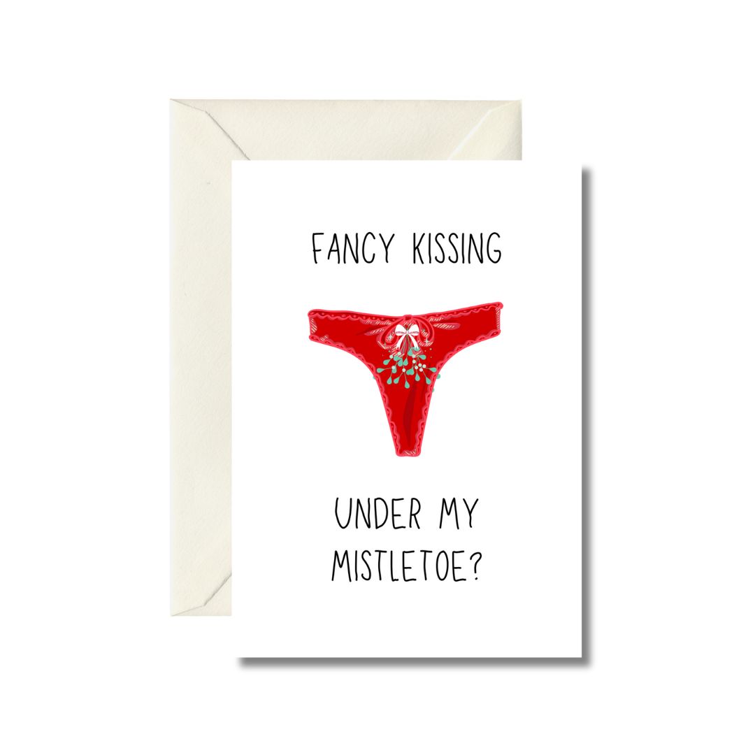 Mistletoe Kiss Greeting Card
