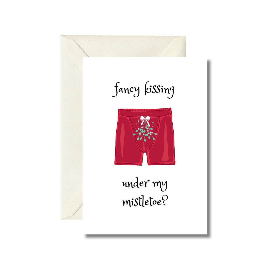 Mistletoe Kisses Greeting Card