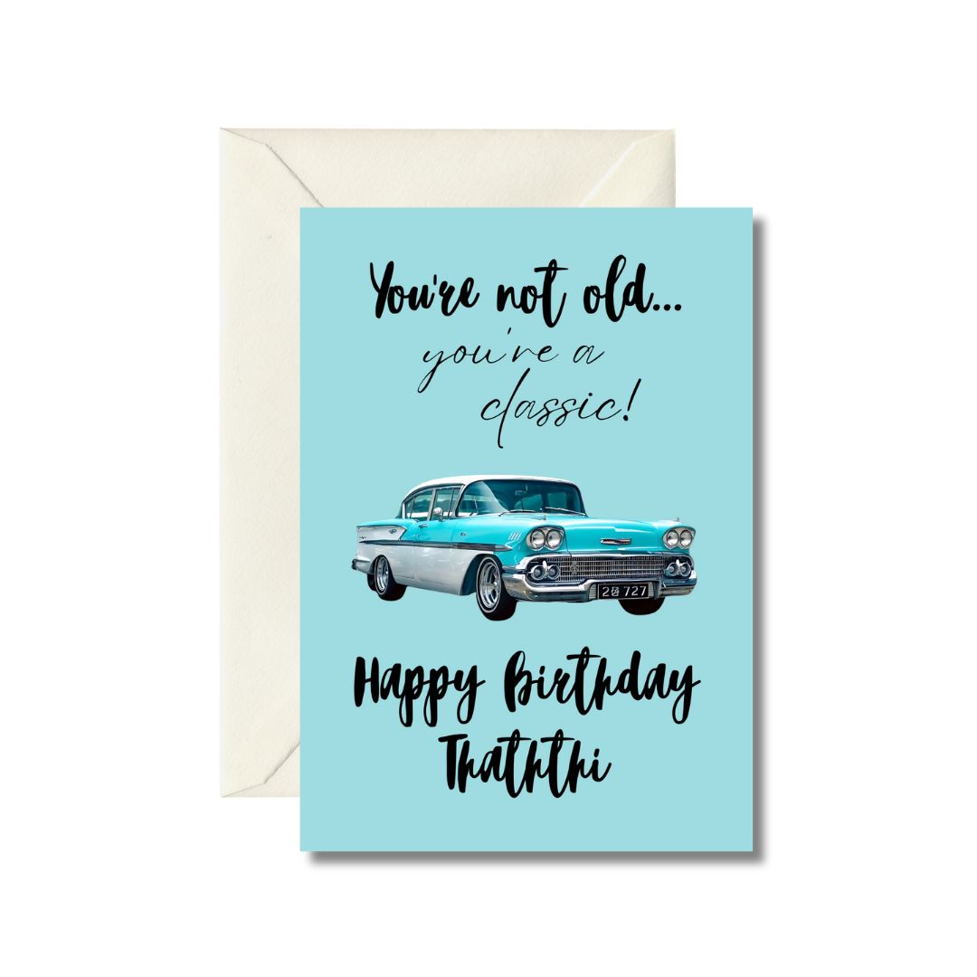 Classic Car Birthday Card